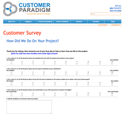 Customer Paradigm Reviews - Survey Feedback System
