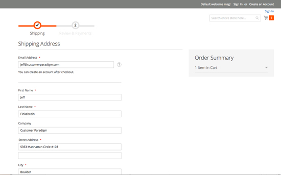 Magento 2 - Proceed to Checkout Page