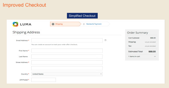 Magento 2.0 Simplified Checkout Process