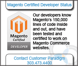 Customer Paradigm is Magento Certified