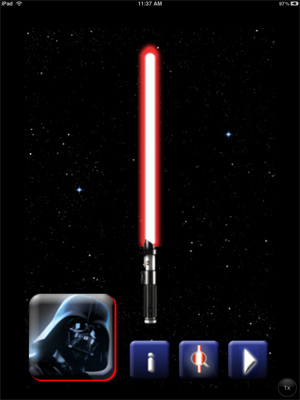 iPad Lightsaber application