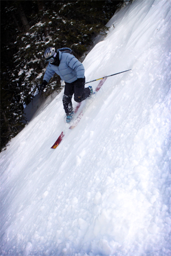 Tele-skiing at Copper Mountain