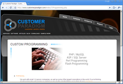 Customer Paradigm Screenshot