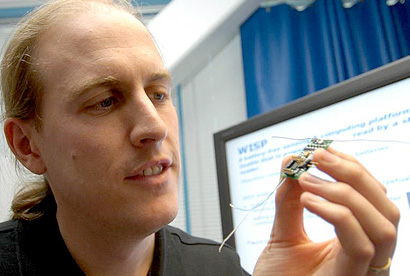 Brain Implant - Joshua R. Smith holding a sensor