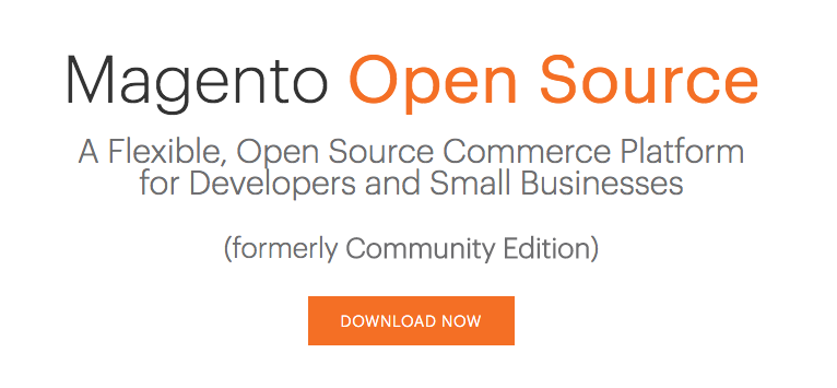 Magento Open Source Website Page