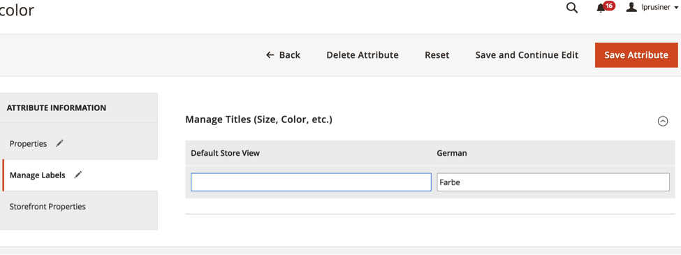 Translating Attributes Manually in Magento 2