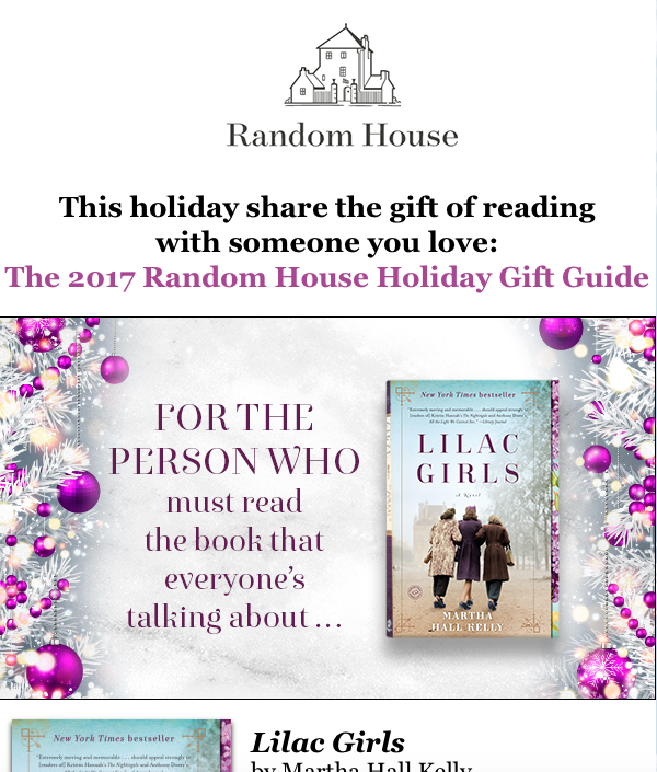 a gift guide sent through an email marketing blast